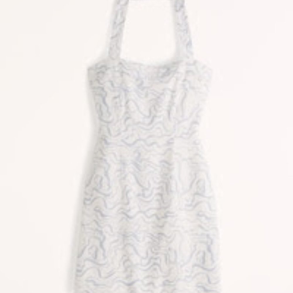 Abercrombie Halter Linen-Blend Mini Dress Size S